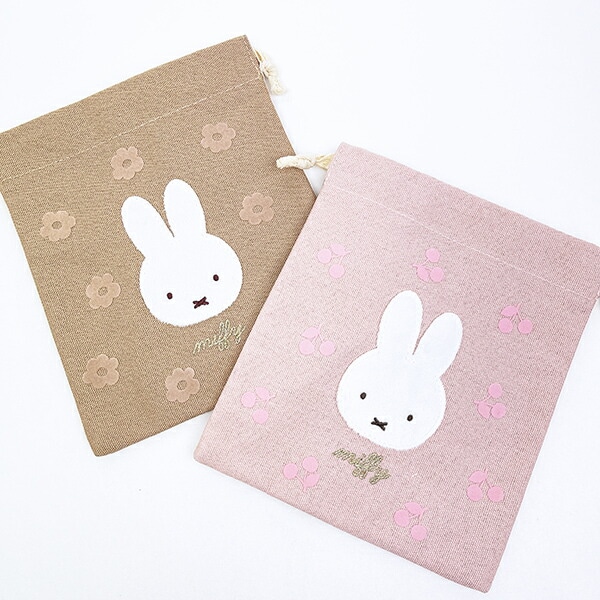 ミッフィー miffy 巾着 ピンク チェリーフルールシリーズ