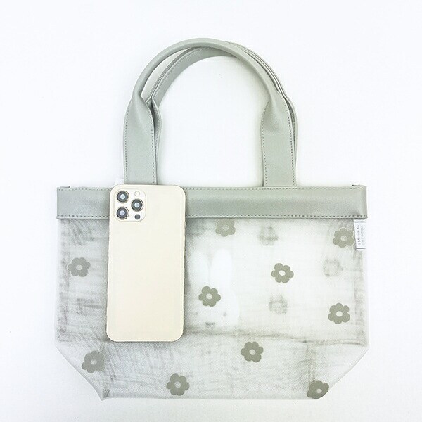 ミッフィー miffy メッシュミニトートバッグ グレー チェリーフルールシリーズ ランチ