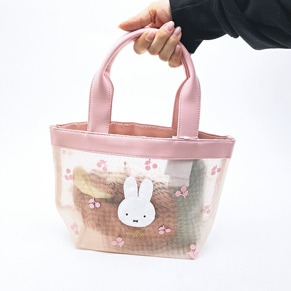 ミッフィー miffy メッシュミニトートバッグ ピンク チェリーフルールシリーズ ランチ