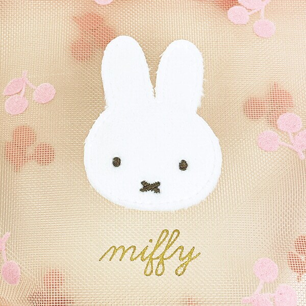 ミッフィー miffy メッシュ船形ポーチ ピンク チェリーフルールシリーズ