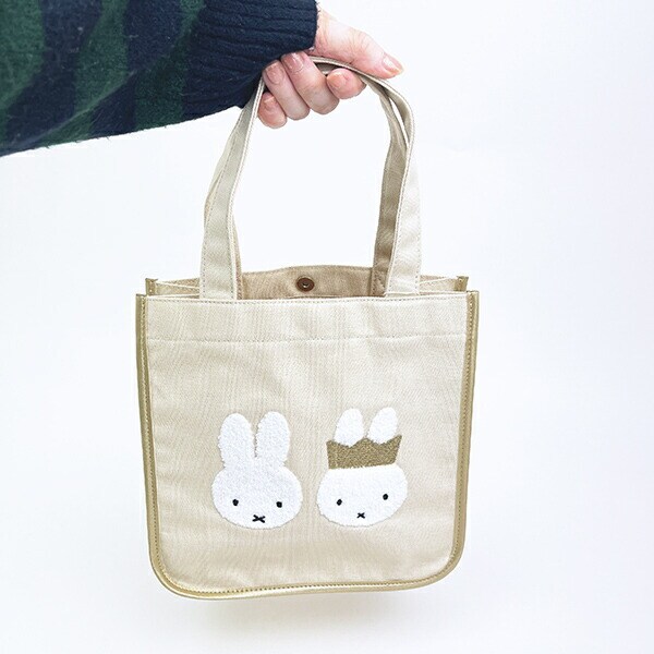 ミッフィー miffy 70th トートバッグ ゴールド＆ブラック