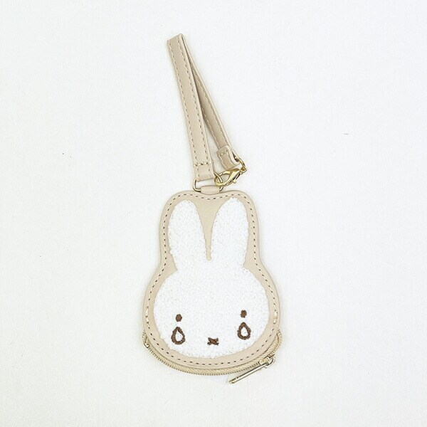 ミッフィー miffy おかおサガラミニポーチ (ベージュ)