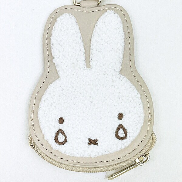 ミッフィー miffy おかおサガラミニポーチ (ベージュ)