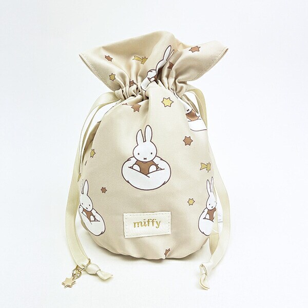 ミッフィー miffy 巾着 アイボリー ドリーミーシリーズ