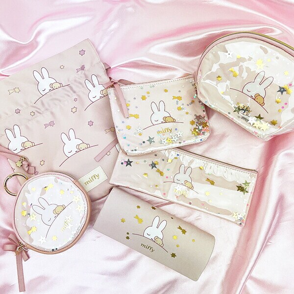 ミッフィー miffy サークルポーチ ピンク ドリーミーシリーズ