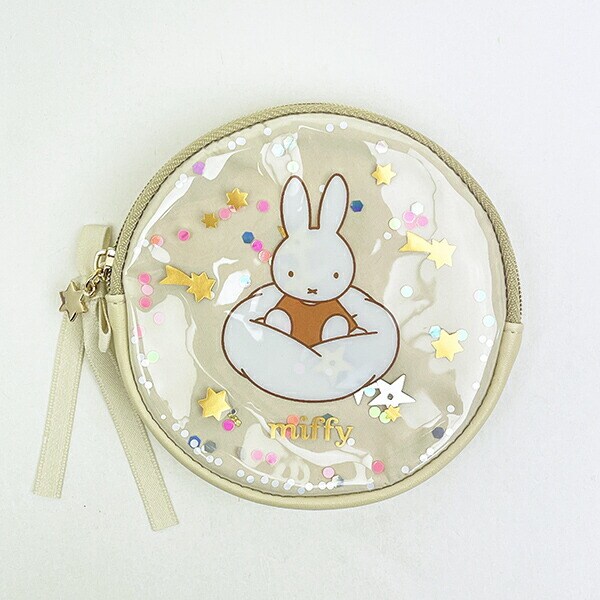 ミッフィー miffy サークルポーチ アイボリー ドリーミーシリーズ