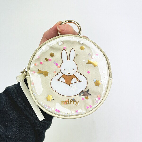 ミッフィー miffy サークルポーチ アイボリー ドリーミーシリーズ