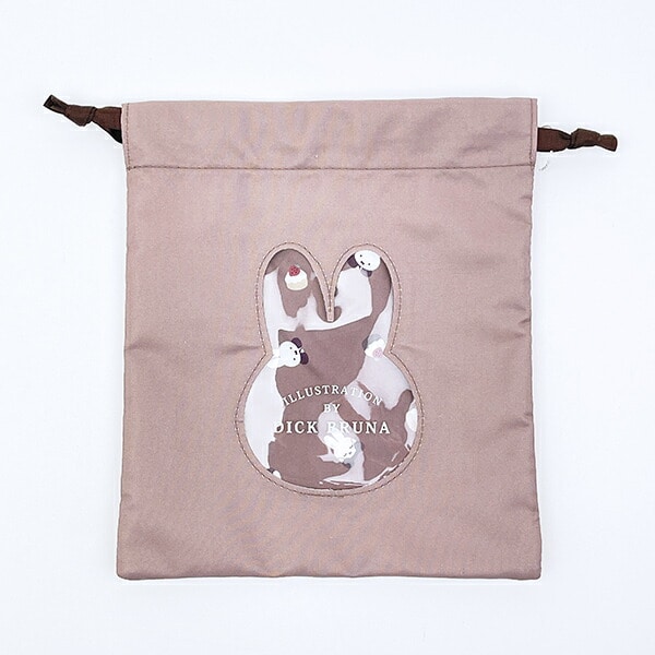 ミッフィー miffy 巾着 ブラウン ドルチェシリーズ