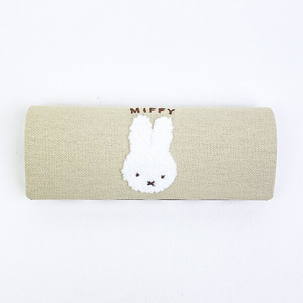 ミッフィー miffy 眼鏡ケース ベージュ ダイアゴナルチェック