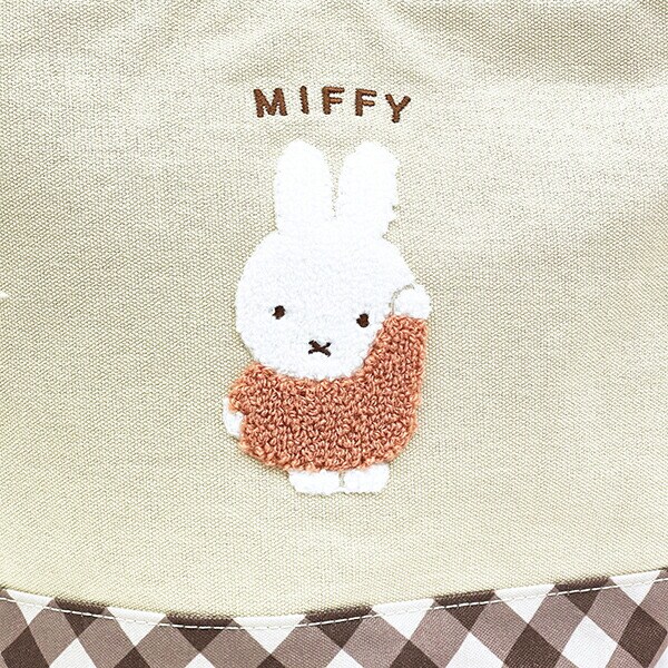 ミッフィー miffy ミニトートバッグ ベージュ ダイアゴナルチェック ランチ