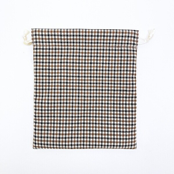 ミッフィー miffy 巾着 (アイボリー) キルティングチェックシリーズ