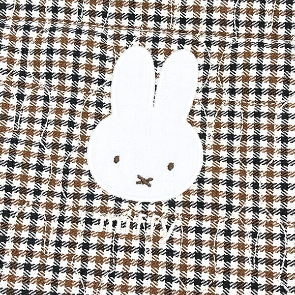 ミッフィー miffy トートバッグ (アイボリー) キルティングチェックシリーズ