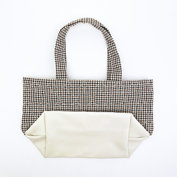 ミッフィー miffy トートバッグ (アイボリー) キルティングチェックシリーズ