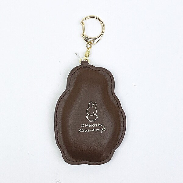ミッフィー miffy キーホルダー (ブラウン) キルティングチェックシリーズ