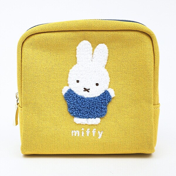 ミッフィー miffy ボックスポーチ イエロー カラフルサガラ