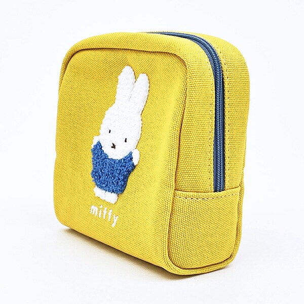ミッフィー miffy ボックスポーチ イエロー カラフルサガラ