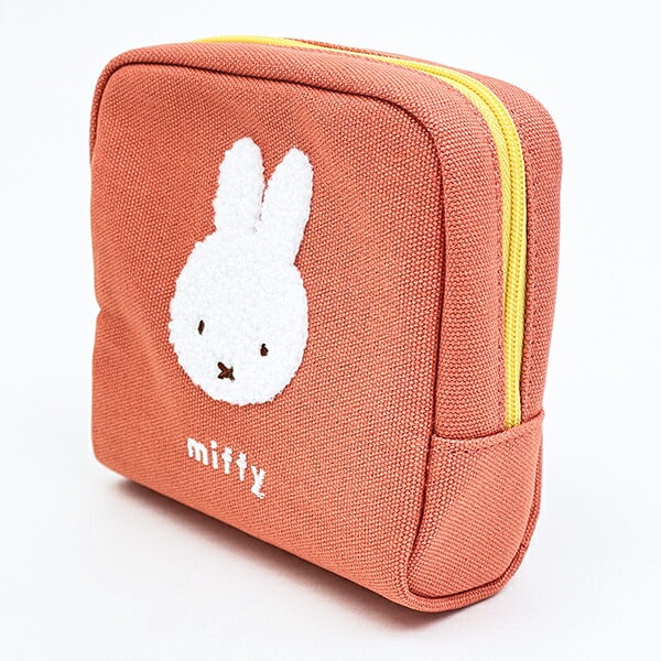 ミッフィー miffy ボックスポーチ オレンジ カラフルサガラ