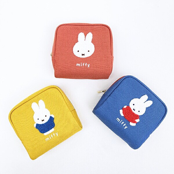 ミッフィー miffy ボックスポーチ オレンジ カラフルサガラ