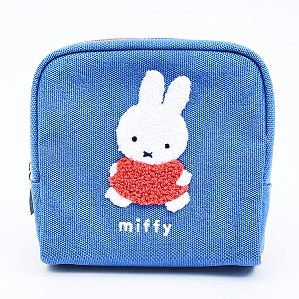 ミッフィー miffy ボックスポーチ ブルー カラフルサガラ