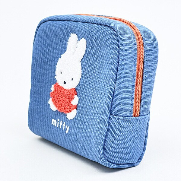 ミッフィー miffy ボックスポーチ ブルー カラフルサガラ