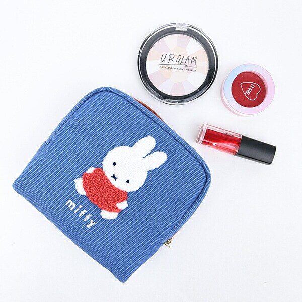 ミッフィー miffy ボックスポーチ ブルー カラフルサガラ