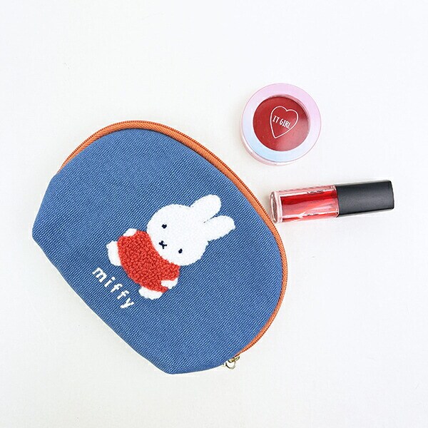 ミッフィー miffy ティッシュポーチ ブルー カラフルサガラ
