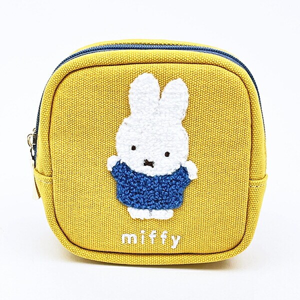 ミッフィー miffy Wファスナーポーチ イエロー カラフルサガラ