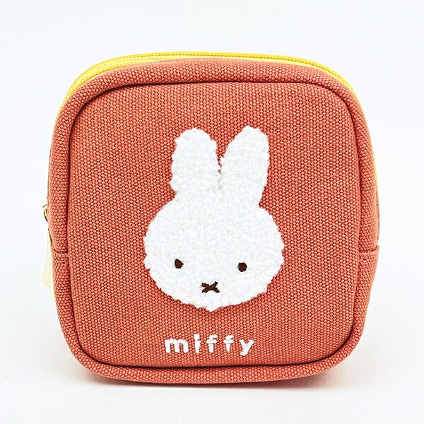 ミッフィー miffy Wファスナーポーチ オレンジ カラフルサガラ