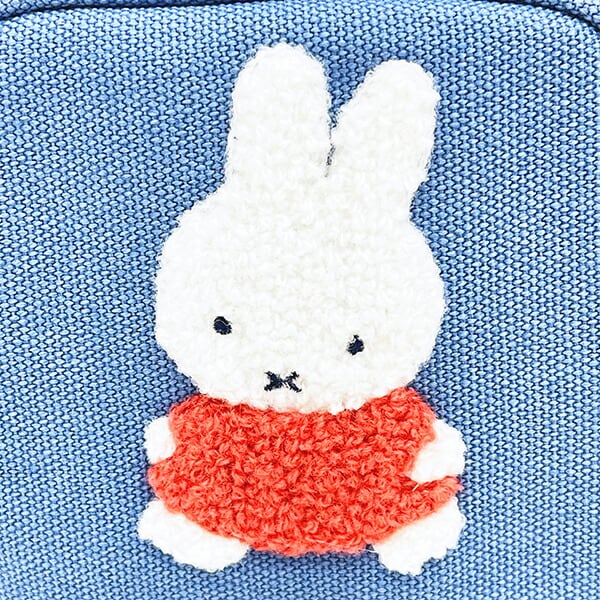 ミッフィー miffy Wファスナーポーチ ブルー カラフルサガラ