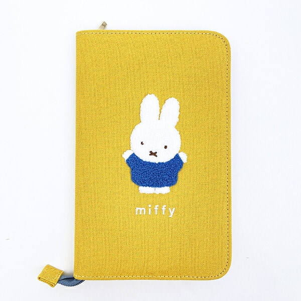 ミッフィー miffy フリーケース イエロー カラフルサガラ 母子手帳ケース