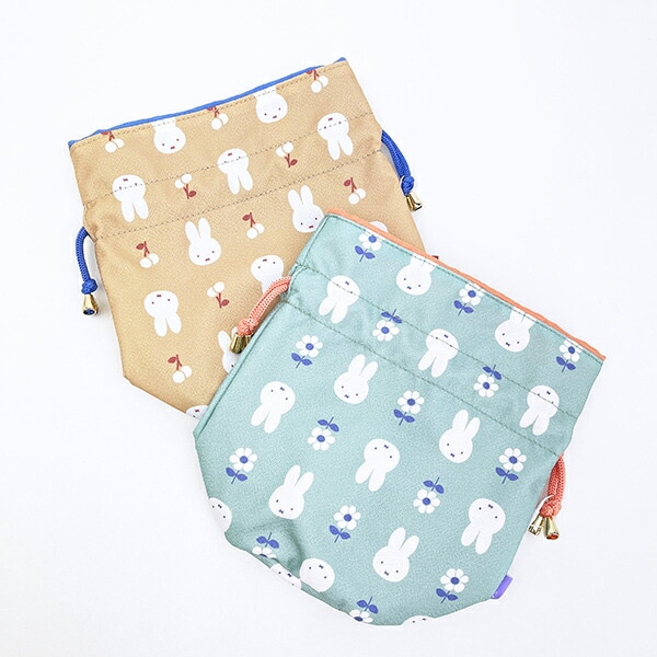 ミッフィー miffy 巾着 (イエロー) はんなりフラワー