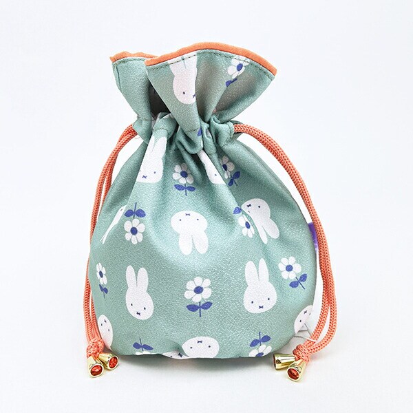 ミッフィー miffy 巾着 (グリーン) はんなりフラワー