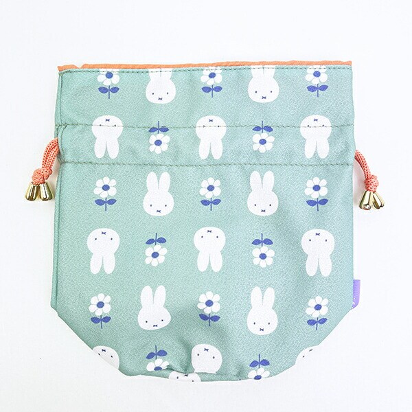 ミッフィー miffy 巾着 (グリーン) はんなりフラワー