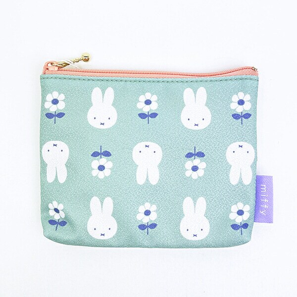 ミッフィー miffy ティッシュポーチ はんなりフラワーシリーズ (グリーン)