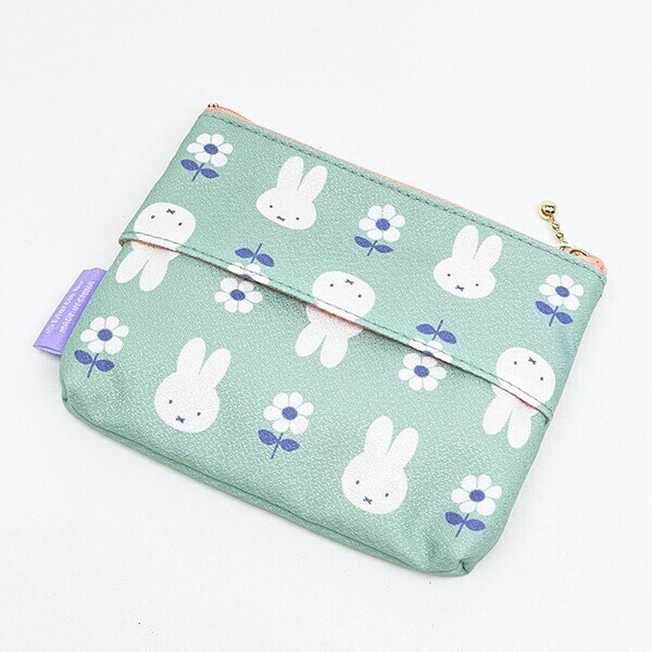 ミッフィー miffy ティッシュポーチ はんなりフラワーシリーズ (グリーン)