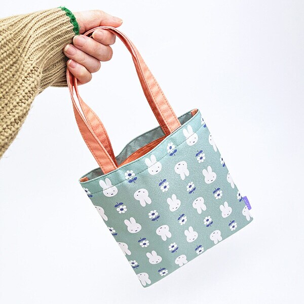 ミッフィー miffy ミニトートバッグ (グリーン) はんなりフラワー