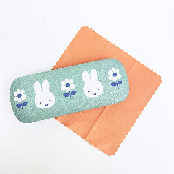 ミッフィー miffy メガネケース (グリーン) はんなりフラワー