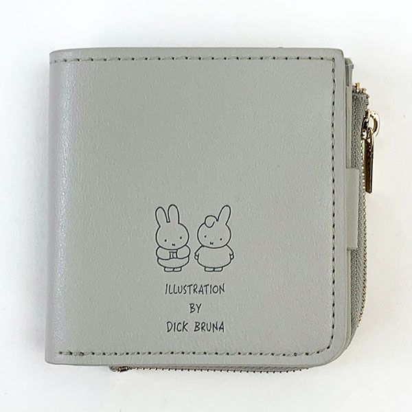 ミッフィー miffy ハーフ財布/GY　miffy 財布 　 　 　
