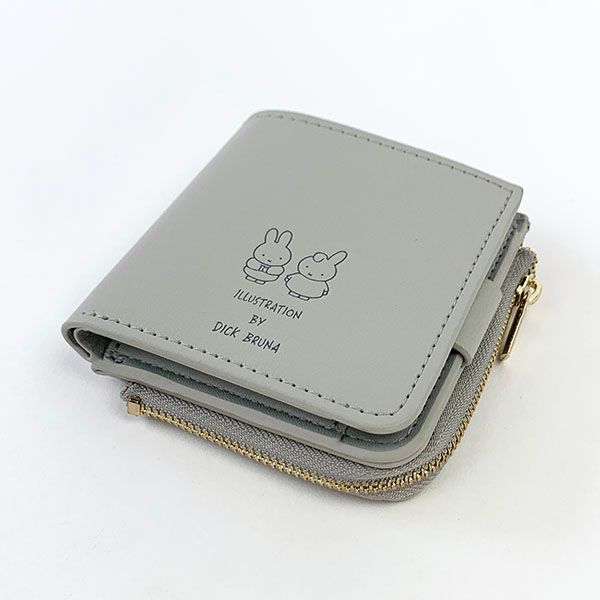 ミッフィー miffy ハーフ財布/GY　miffy 財布 　 　 　
