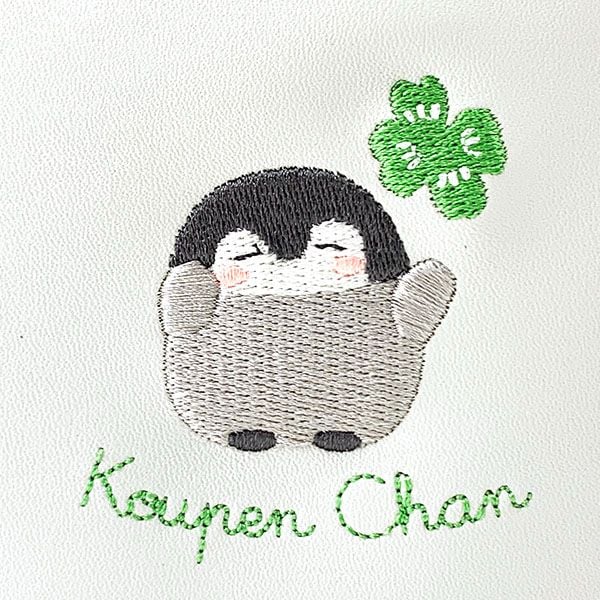 コウペンちゃん  バニティーポーチ クローバー コウペンちゃん コスメポーチ グレー