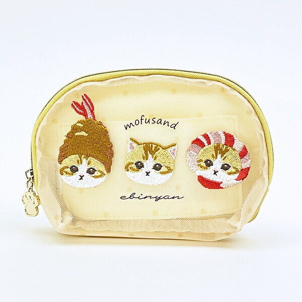 モフサンド えびにゃん ティッシュポーチ メッシュシリーズ  mofusand
