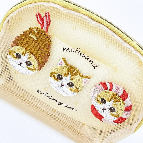 モフサンド えびにゃん ティッシュポーチ メッシュシリーズ  mofusand
