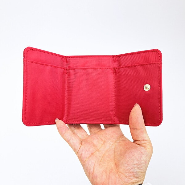 モフサンド パンダにゃん 三つ折り財布 レッド mofusand