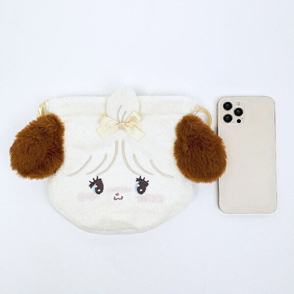 mikko illustrations ミッコ スフレ フェイス巾着