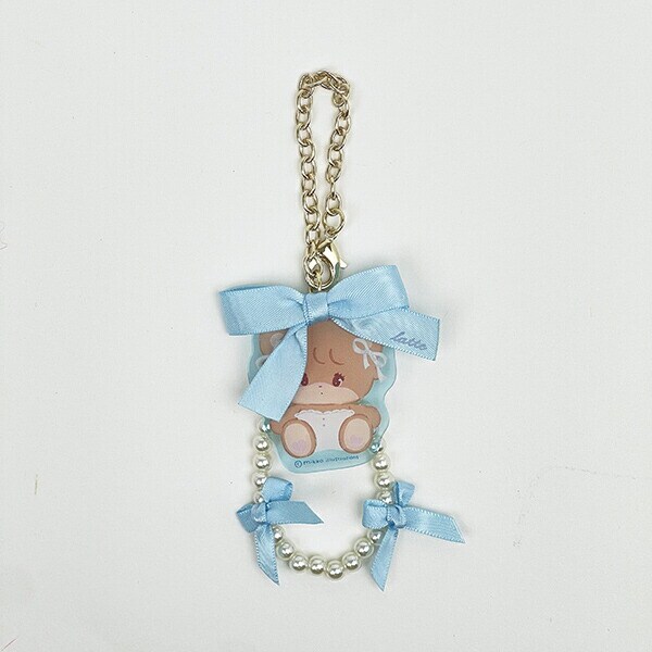 mikko illustrations ミッコ ラテ アクリルキーホルダー (ブルー)