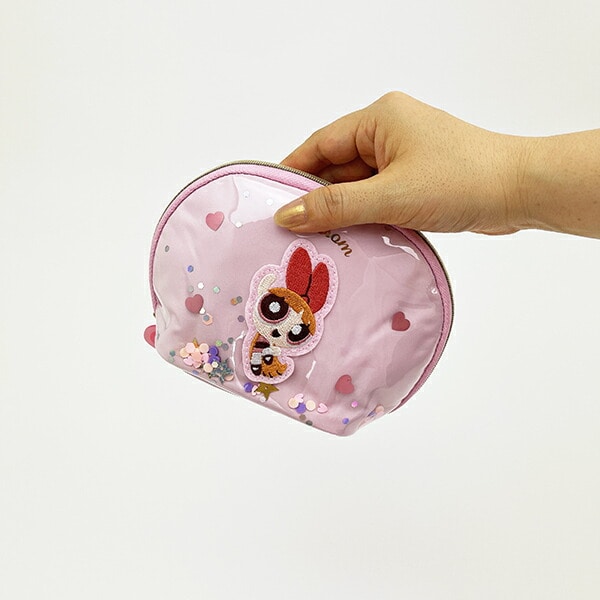 パワーパフガールズ ブロッサム シャカシャカラウンドポーチ ピンク