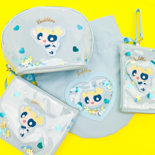 パワーパフガールズ バブルス シャカシャカティッシュポーチ ブルー