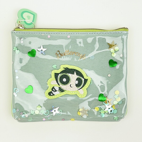 パワーパフガールズ バターカップ シャカシャカティッシュポーチ グリーン