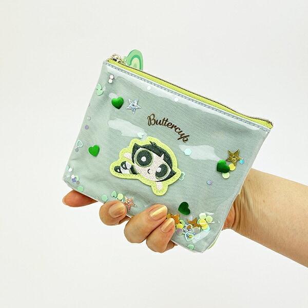 パワーパフガールズ バターカップ シャカシャカティッシュポーチ グリーン