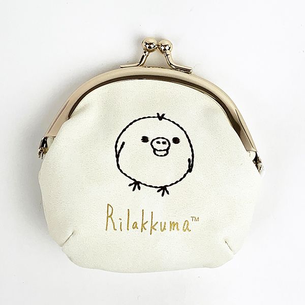 san-x キイロイトリ がまぐちミニポーチ drawing2 キイロイトリ がまぐちポーチ 財布 ポーチ ホワイト  (mcor)